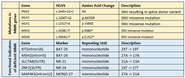 Microsatellite Instability Testing blog table